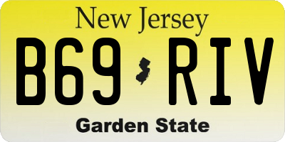 NJ license plate B69RIV