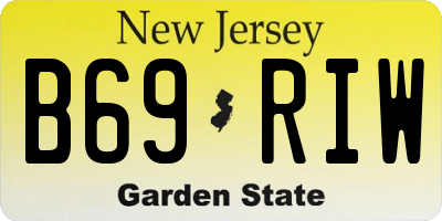 NJ license plate B69RIW