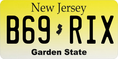 NJ license plate B69RIX