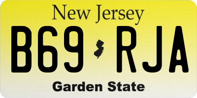 NJ license plate B69RJA