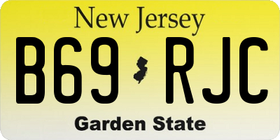 NJ license plate B69RJC