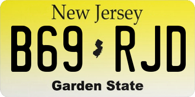 NJ license plate B69RJD
