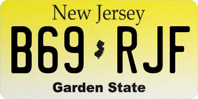 NJ license plate B69RJF