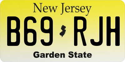 NJ license plate B69RJH