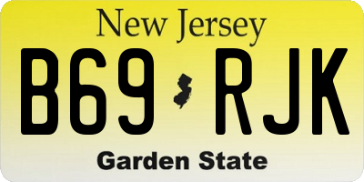 NJ license plate B69RJK