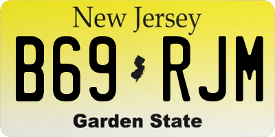 NJ license plate B69RJM