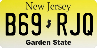 NJ license plate B69RJQ