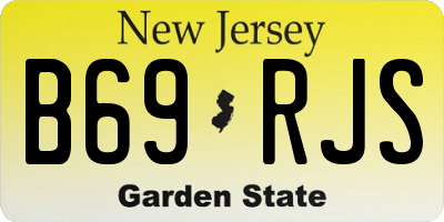 NJ license plate B69RJS