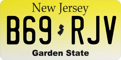 NJ license plate B69RJV
