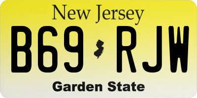 NJ license plate B69RJW
