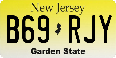 NJ license plate B69RJY
