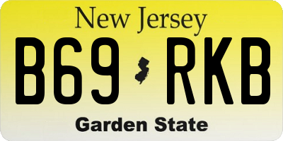 NJ license plate B69RKB