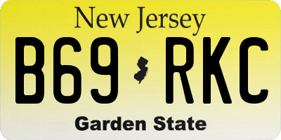 NJ license plate B69RKC