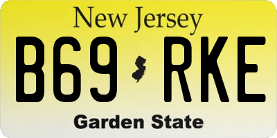NJ license plate B69RKE