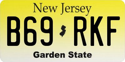 NJ license plate B69RKF