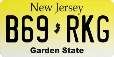NJ license plate B69RKG