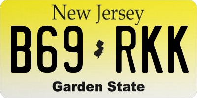 NJ license plate B69RKK