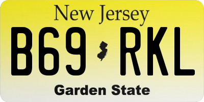 NJ license plate B69RKL