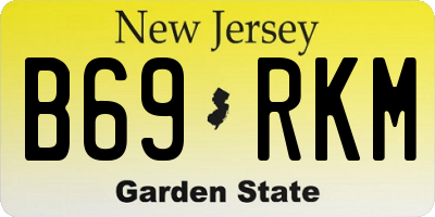 NJ license plate B69RKM