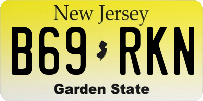 NJ license plate B69RKN