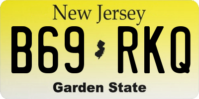 NJ license plate B69RKQ