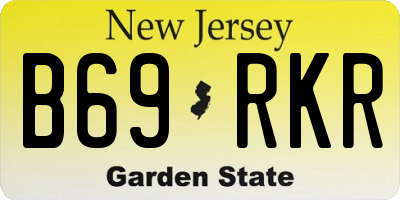 NJ license plate B69RKR