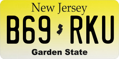 NJ license plate B69RKU