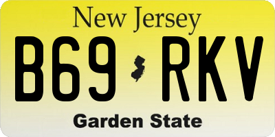 NJ license plate B69RKV