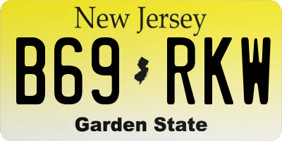 NJ license plate B69RKW