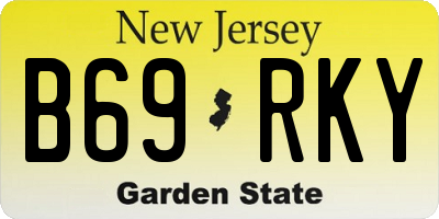NJ license plate B69RKY