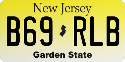NJ license plate B69RLB