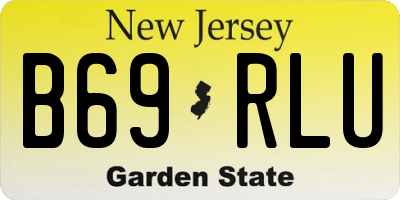 NJ license plate B69RLU