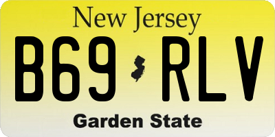 NJ license plate B69RLV