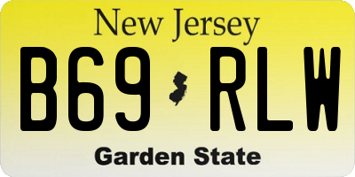 NJ license plate B69RLW