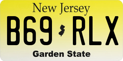 NJ license plate B69RLX