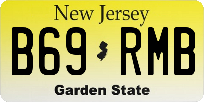 NJ license plate B69RMB