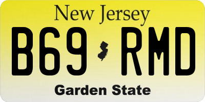 NJ license plate B69RMD
