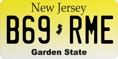 NJ license plate B69RME