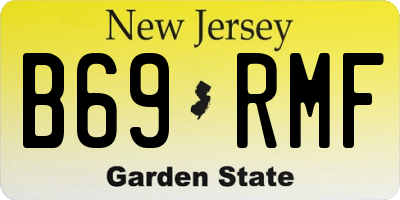 NJ license plate B69RMF
