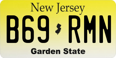 NJ license plate B69RMN