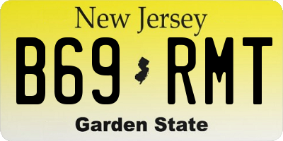 NJ license plate B69RMT