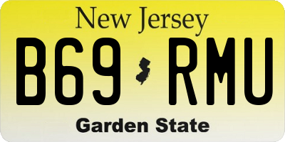 NJ license plate B69RMU