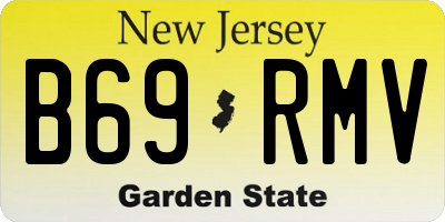 NJ license plate B69RMV