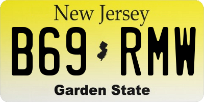 NJ license plate B69RMW