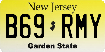NJ license plate B69RMY