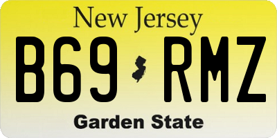 NJ license plate B69RMZ