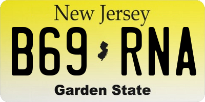 NJ license plate B69RNA