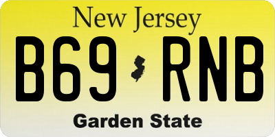 NJ license plate B69RNB