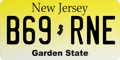 NJ license plate B69RNE