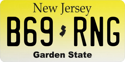 NJ license plate B69RNG